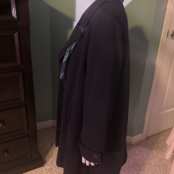 Mallia navy wool blend pea coat Size 16 - Picture 10 of 16